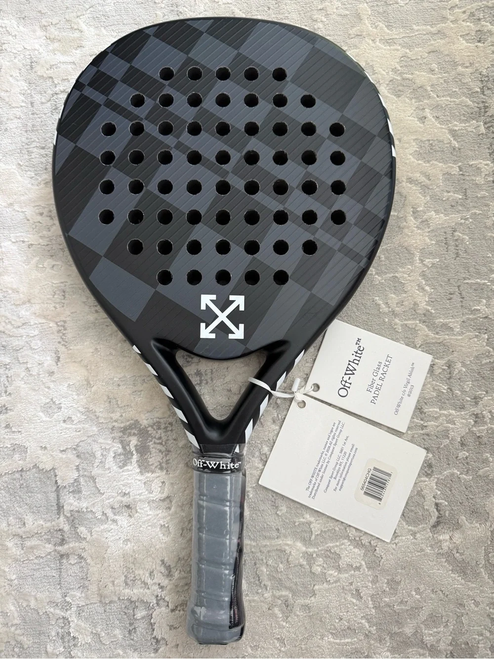 Off White Fiber Glass Padel Racket - Picture 1 of 9